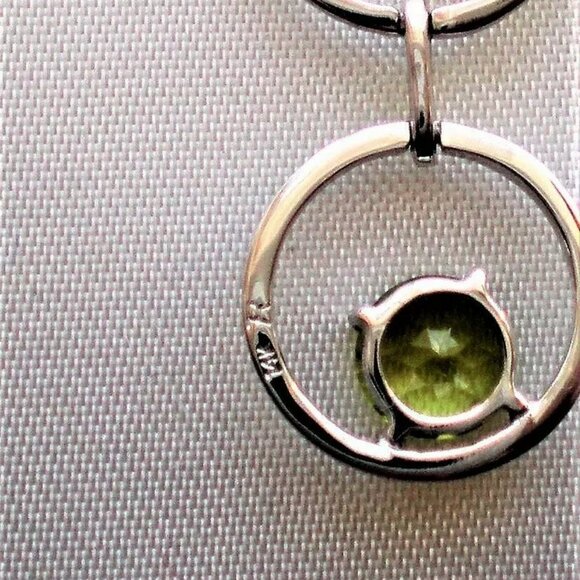 NEW NWOT 14K White Gold 0.12CT Diamond Multi Gem Journey Pendant Necklace Chain